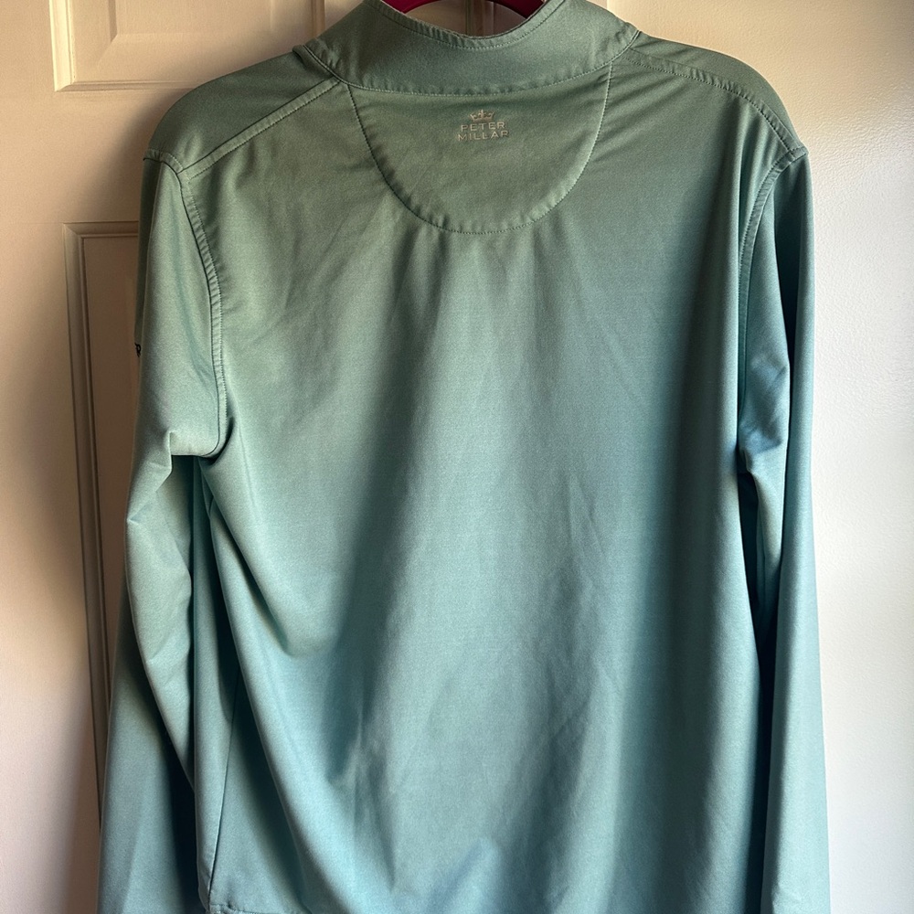 Peter Millar Bandon Dunes Crown Sport Quarter Zip Pullover Men’s M Green - Picture 2 of 4
